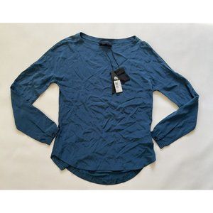 $365 Diesel Women's Black Gold Tosciul Silk Tank Top Long Sleeves Size XXS